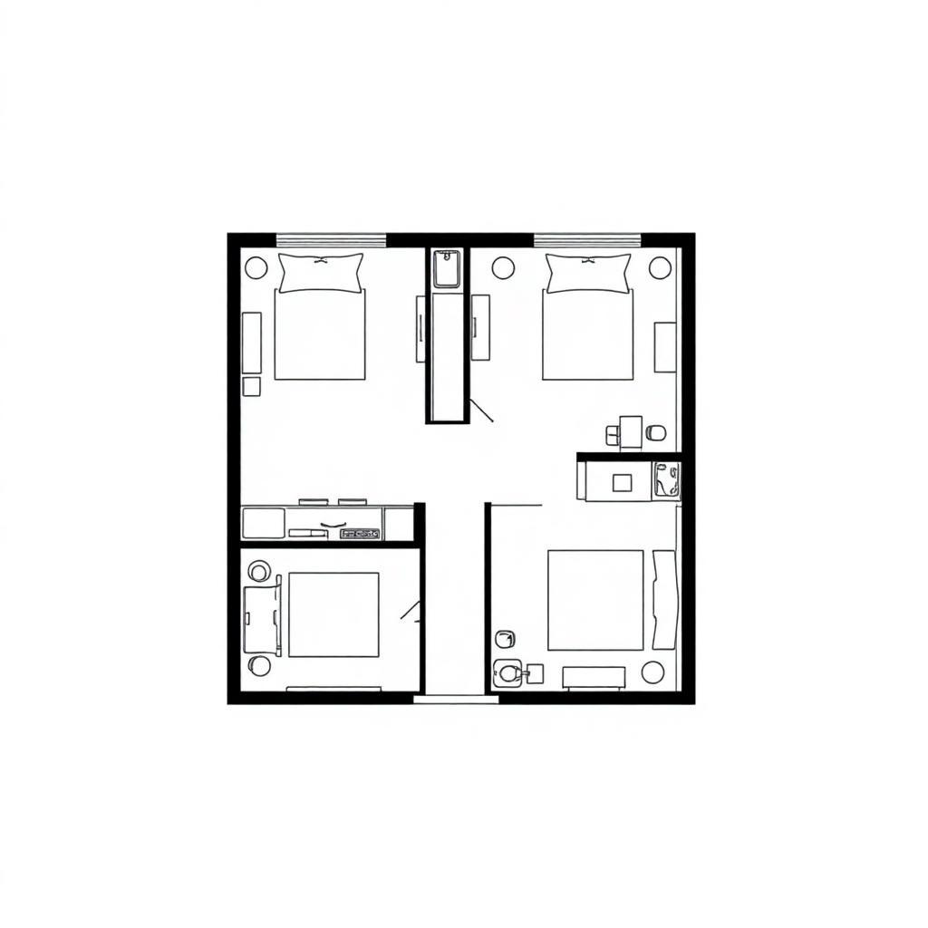 2D apartment floor plan